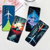 Модный чехол для телефона с рисунком самолета для Samsung A41 A35 A34 A33 A32 A25 A24 A23 A21s A06 A05 A04 A03 Note 10 20 Ultra 5G Черный
