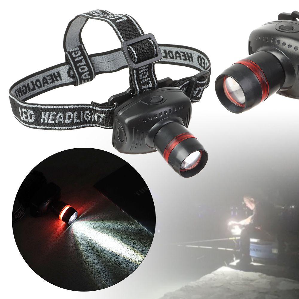 Portable Forehead Torch Lanterna Zoom Cycling Lights Flashlight Headlight LED Head Lamp
