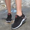 Женские кроссовки для ходьбы, легкие дышащие кроссовки, нескользящие спортивные кроссовки, удобные трикотажные сетчатые кроссовки для тренировок, повседневные спортивные туфли на шнуровке для женщин