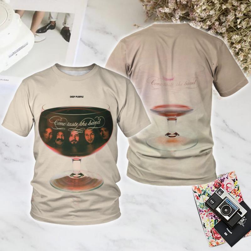 Популярная футболка с 3D-печатью группы Хэви-рок Метал Deep Purple для мужчин/женщин, футболка с коротким рукавом, летняя мода, Хип-хоп Y2k Топы