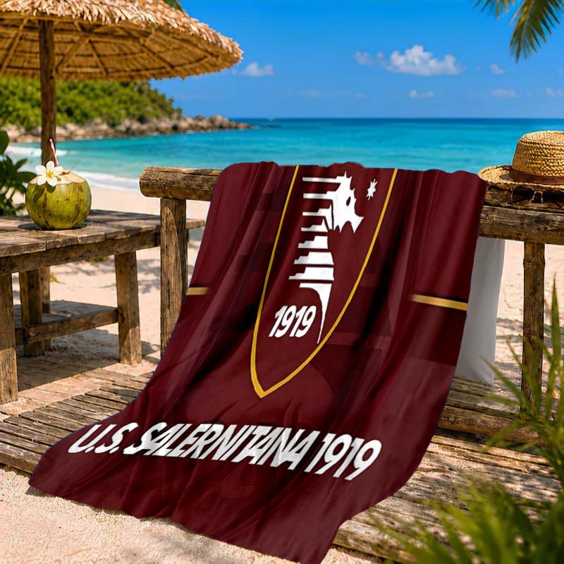 Salernitana 1919 Crest Design Beach Towel Microfiber Beach Towel, Lightweight and Quick-Dry, for Summer Travel, Swimming Pool Fan Birthday Gift