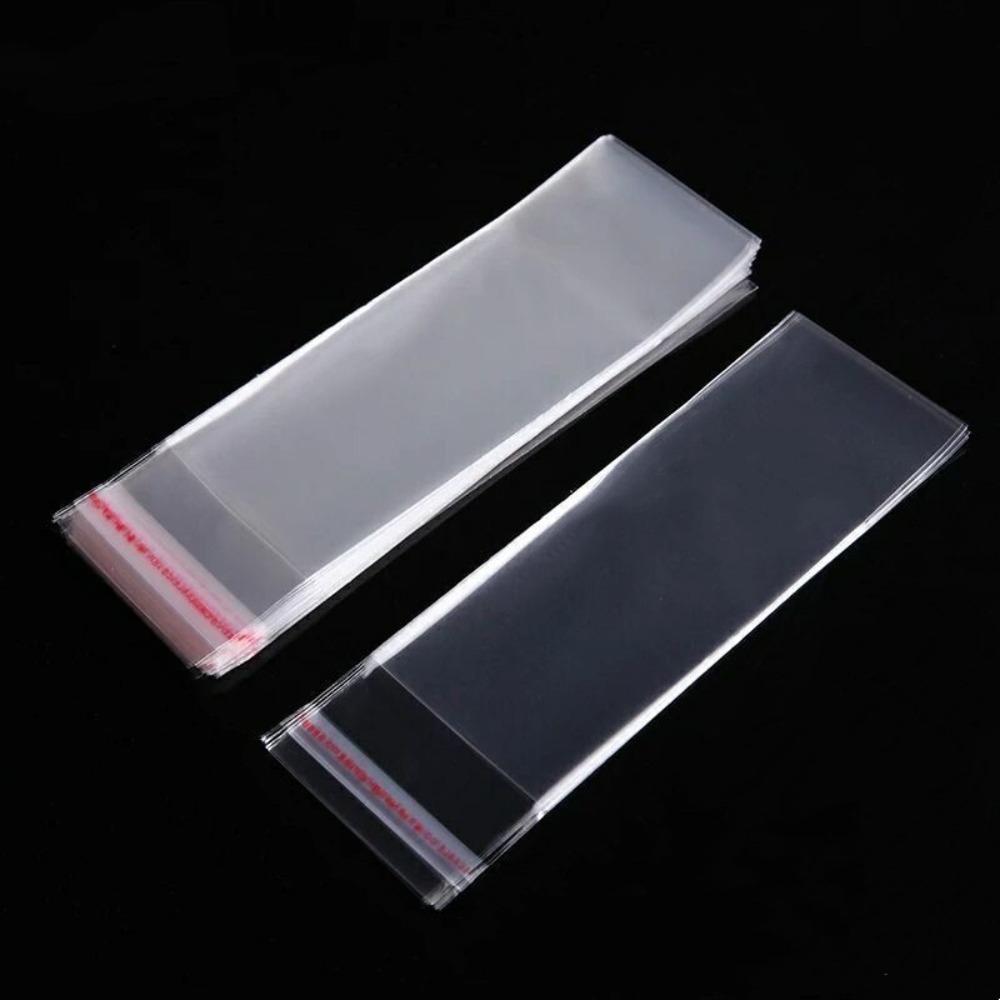 200pcs Transparent Self Sealing Small Bags Resealable Long Sealed Pen Jewelry Candy