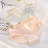 Women Cotton Panties  Korean Ladies Girl Underwear Sexy Simple Student Cute Mid-waist Briefs