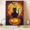 Алмазная картина Хэллоуин тыква мозаика кошка 5D DIY вышивка луна творческие хобби домашний декор 30x40 см/12x16 дюймов