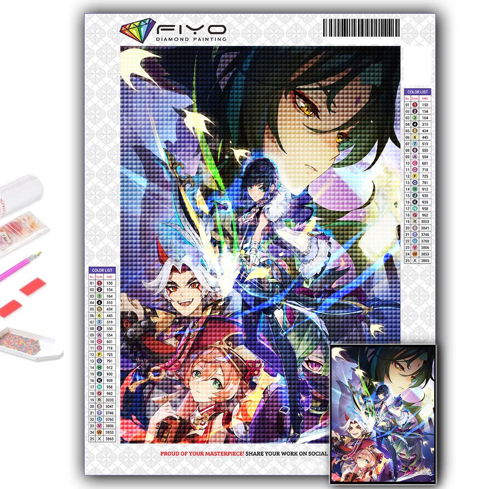 Алмазная картина Genshin Алмазная мозаика Ремесло Алмазная вышивка Картина