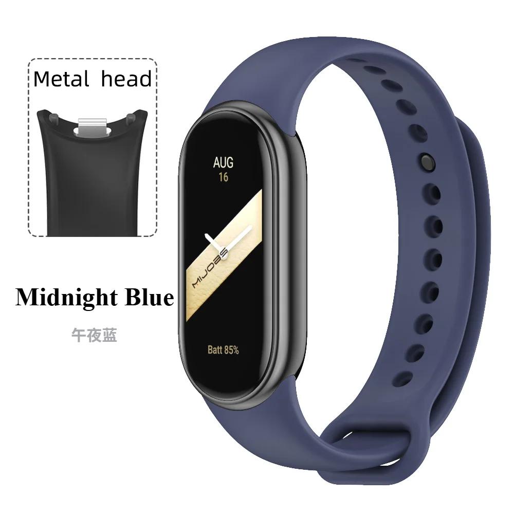 Спортивный силиконовый ремешок для Xiaomi Mi Band 9 NFC Сменный браслет-ремень для Xiaomi Mi Band 8/9/10 Наручный ремешок Аксессуары для умных часов