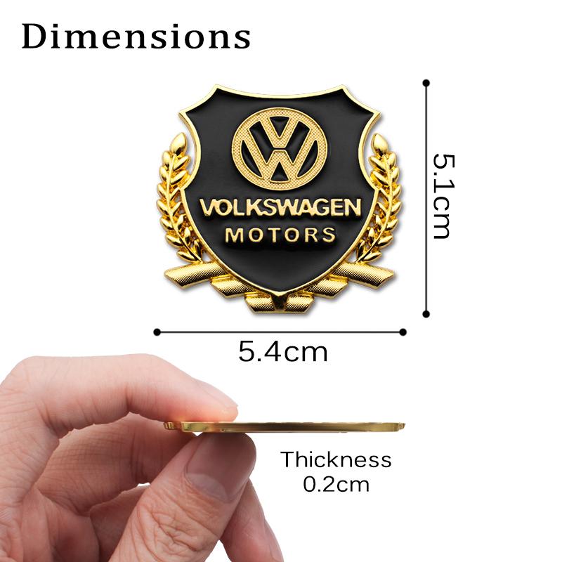 2Pc 3D Metal Badge Sticker Car Window Decoration Sticker Accessories For Volkswagen VW GTI Golf Polo Tiguan Passat Touareg Jetta