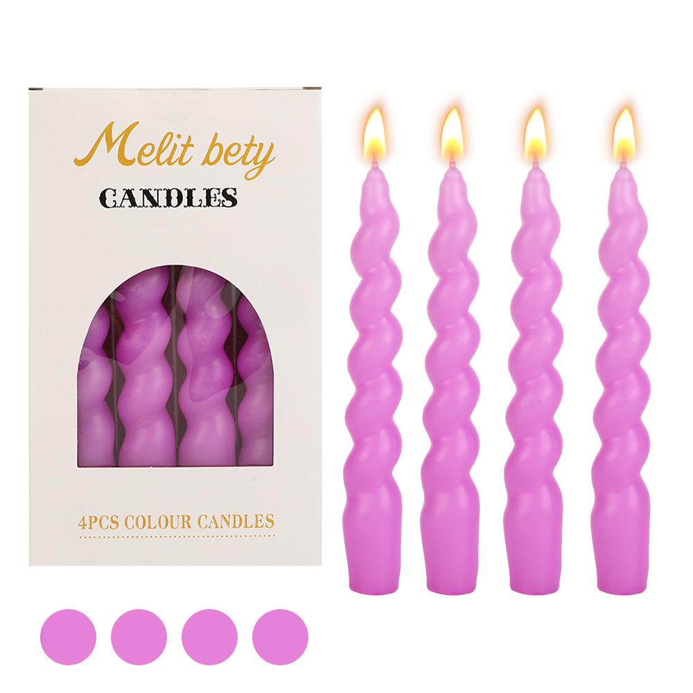 Цветная витая спиральная длинная стержневая свеча для дома, креативная свадебная свеча без стержня