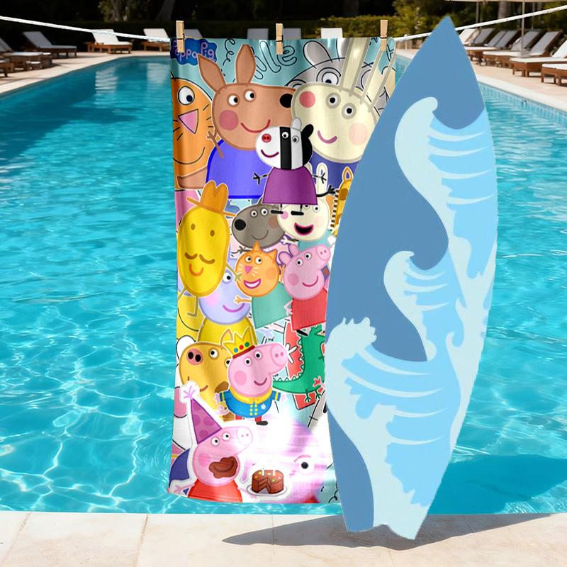 Cartoon animation Print Beach Towel Design, Soft, Lightweight. for Home Bathroom, Spa, Pool, Yoga, Surfing, Camping, Gift for Family, Friend