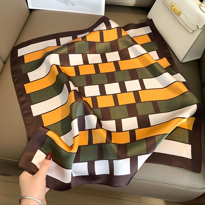 Новый 100% Натуральный Шелковый Шарф Женский Квадратный Галстук на Шею Шали Палантины для Дам Платки Фуляр Пашмина Женский Хиджаб Бандана буфанда