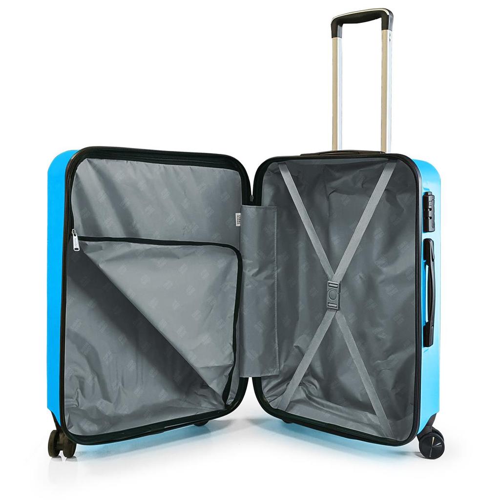 coral high Чемодан среднего размера из АБС-пластика синего цвета 16427