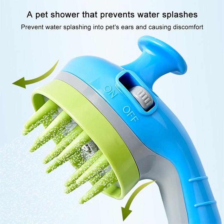 Pet Shower Shower Brush with Non-slip Handle Nozzle