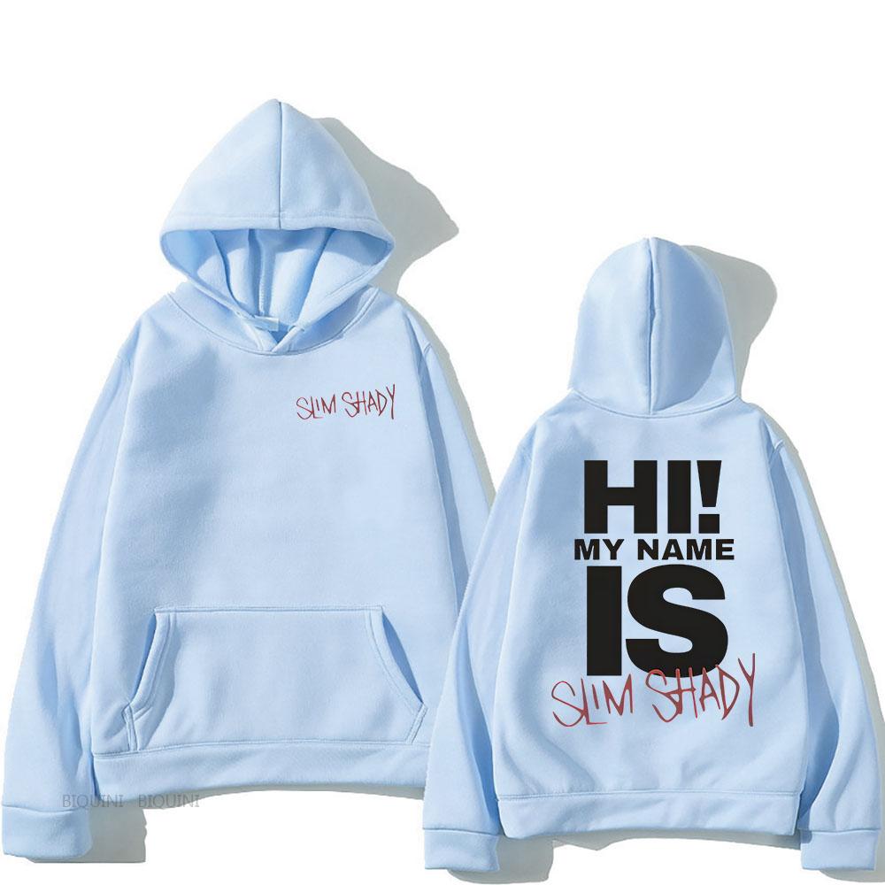 Толстовки Eminem Slim Shady Sudaderas Con Capucha с длинным рукавом для мужчин и женщин, флисовые свитера унисекс с капюшоном Sudaderas
