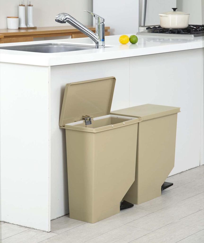 Shinki Gosei Tombo Unido Мусорное ведро 35 литров Быстро открывается легким нажатием педали Педаль Хаки Глубина 45 x Ширина 25 x Высота 53 см Также можно поставить