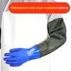 1 Pair Long Waterproof Drain Cleaning Gloves Chemical Resistant Gloves Pvc Reusable Heavy Duty Long Rubber Gloves