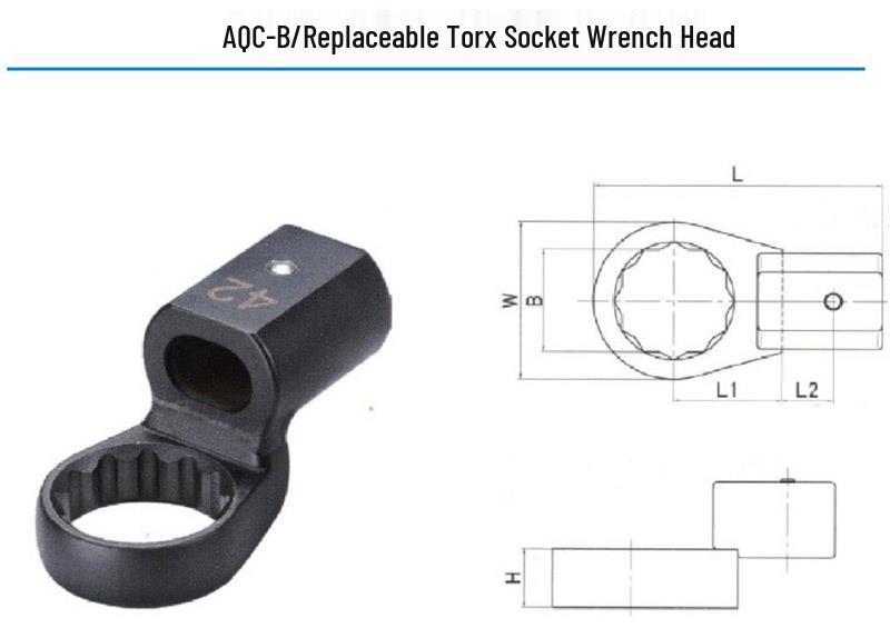 USA LICOTA Replaceable Torx Wrench Socket (AQC-B, 50-65mm)
