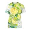 New Summer Fruit Lemon Art Painted Graphic 3D Print T-Shirts Men Women Funny T Shirt Short Sleeve Oversized Tee Top Kid Clothing