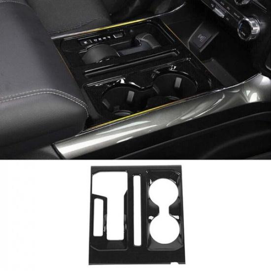 Black Gear Shift Cup Holder Panel Cover Trim For Ford F150 - Accessories