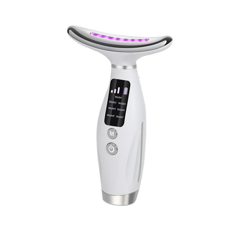 Seven-Color Light Portable Facial and Neck Beauty Massager