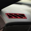 2x Red Carbon Fiber Car Front Dashboard AC Outlet Cover For Chevrolet Camaro 10