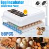 56 Eggs Fully Automatic Hatching Machine Incubator Farmer Chicken Brooder Hatcher with Automatic Turner Smart Control 220V