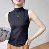 Sleeveless Cropped Top Turtleneck Slimming Vest Women's Autumn and Winter Knitted Outerwear