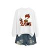 New European and American Large Size Fashion Sweatshirt Autumn Women's Sweatshirt Autumn and Winter Women's Thickened Sweatshirt Jacket