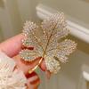 Vintage Rhinestone Maple Leaf Brooch Trendy Jewelry Maple Leaf Pin  Clothing Jewelry