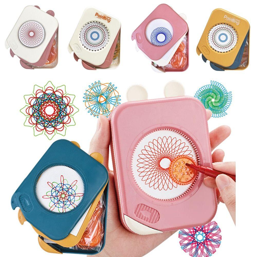 Interlocking Gears Wheels Drawing Toys Plastic Geometric Ruler Art Craft Tool Children