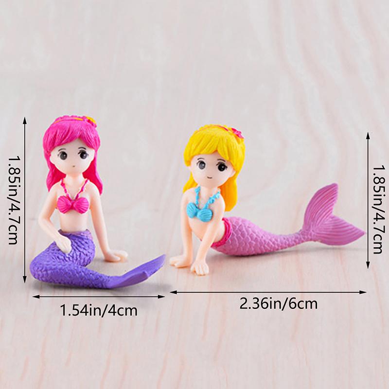 Mermaid Diy Mini Miniature Figurine Garden Dollhouse Decor Micro Landscape