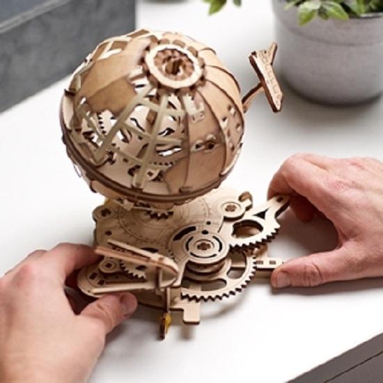 Коллекция винтажного офисного декора Globe — деревянные креативные образовательные головоломки, самостоятельные наборы механических 3D-моделей для сборки