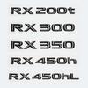 3D глянцевые черные буквы RX200t RX270 RX300 RX350 RX450h RX450hL гибридная эмблема для автомобиля на крыло багажника задняя наклейка с логотипом