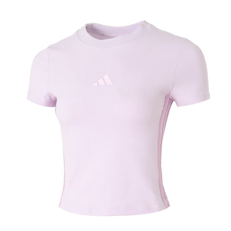 Adidas T Shirts Women's Purple Crew Neck Moderate JE1248