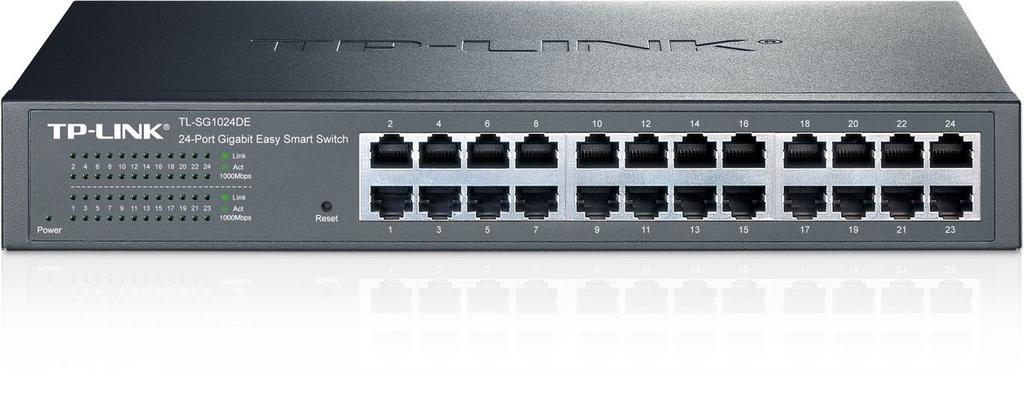 Easy Smart Switch 24 Ports Giga Compatible with Management Function Metal Housing TP-Link 10/100/1000Mbps TL-SG1024DE
