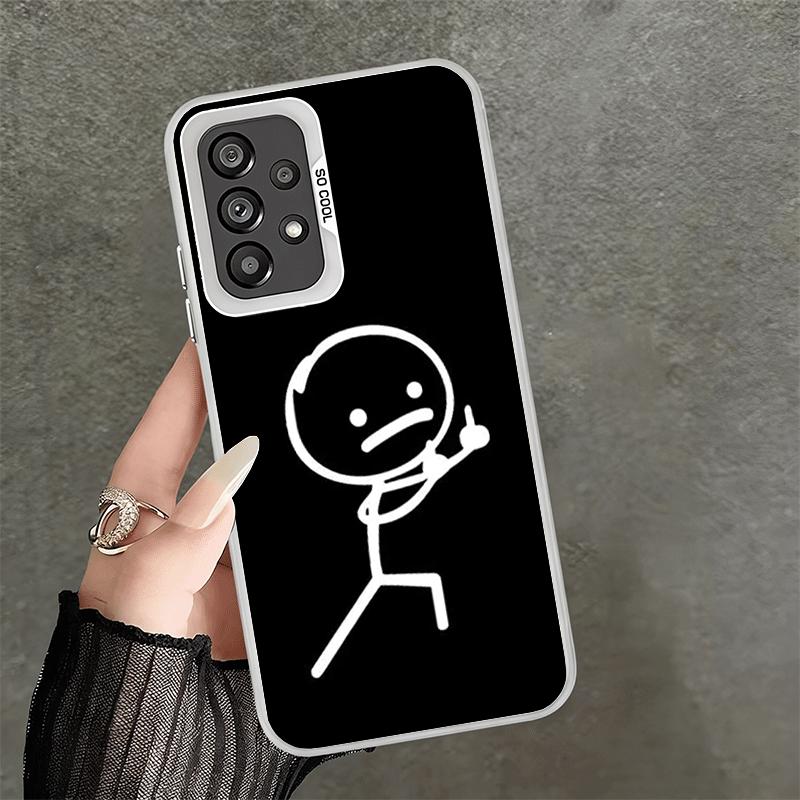 Funny Stickman Matchman Shockproof Phone Case for Samsung A17 A16 A15 A14 A37 A57 A36 A56 A26 A35 A55 A25 A34 A54 A24 A13 A23 A3