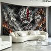 Kratos God Of War Wall Tapestry Aesthetic Wall Hanging Printed Fabric Blanket Decorative Tapestries for Bedroom Living Room Home Decor