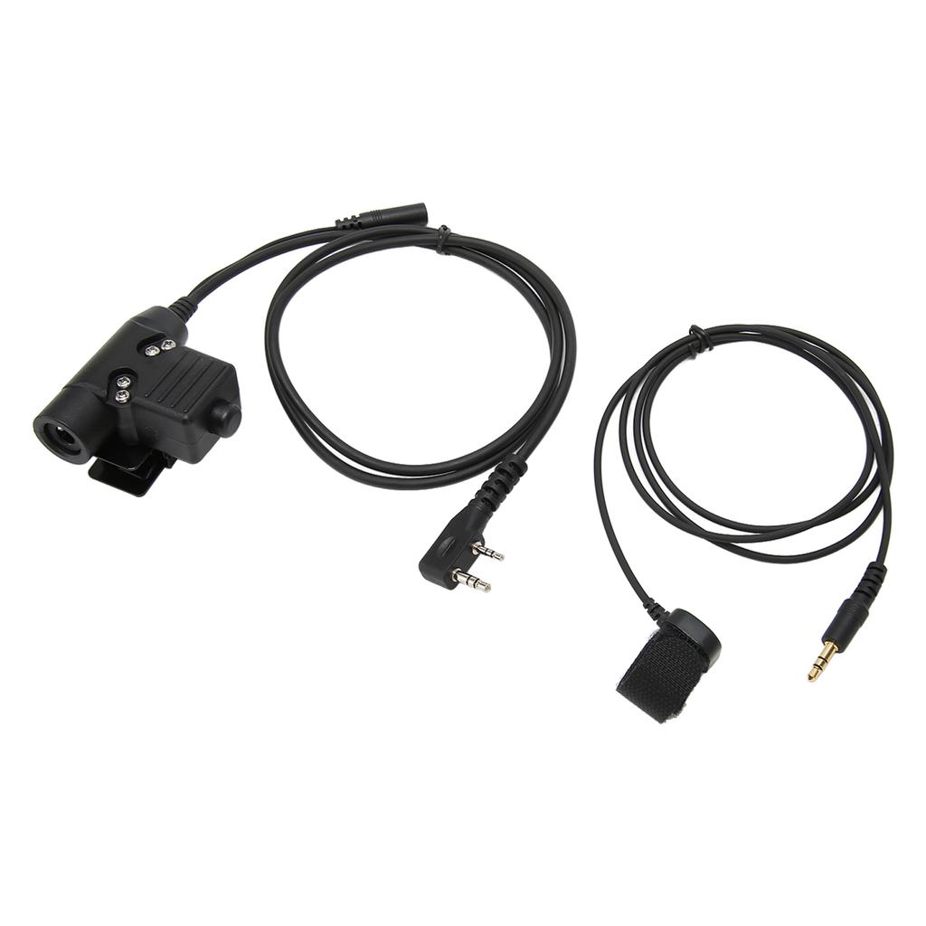 U94 PTT Adapter Push To Talk Button Walkie Talkie Military Headset Connector Replacement for