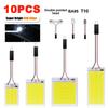 10 шт. Светодиодные лампы Festoon COB 18/24/36/48 SMD с цоколем T10 BA9s C5W Автомобильный купольный свет Автомобильный салонный свет для чтения Подсветка номерного знака Светодиод