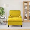 Yellow Velvet Lounge Chaise Longue with Cushions 91 x 157 x 91 cm