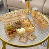 Nut And Candy Serving Tray with Lids Fruit Plate Plastic Compartment Appetizer Food Display Dish Platter Divided Snack Serving Bowls for Coffee