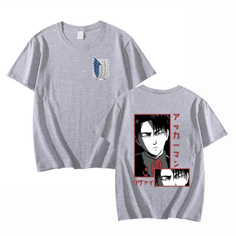 New Anime Levi Ackerman Print T Shirts Women Men Casual Round Neck Tees Top Summer Cool Loose Short Sleeve