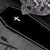 Готический Хэллоуинский Коврик Прочный Белый Крест Спальня Гостиная Декоративный Напольный Коврик, Минималистичный Хэллоуин Домашний Декор