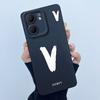 For OPPO A5x CPH2725 Cover Case Lucky Initial Letter Couple Silicone Soft Matte Phone Bumper for Oppo A5x 4G 5G 2025 Casing