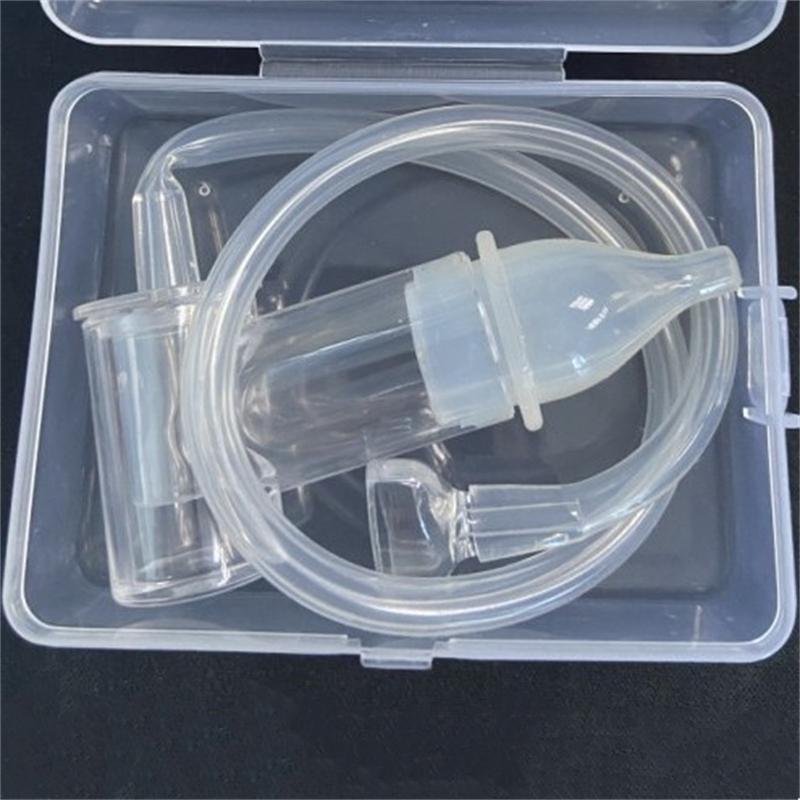 Мягкий силиконовый назальный аспиратор помогает очистить заложенный нос вашего ребенка и удаляет сопли