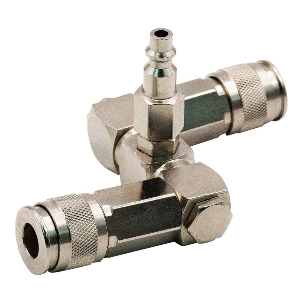 3 в 1 быстроразъемный поворотный разъем для воздуха на 360° Аксессуары для воздушных компрессоров 2-сторонний разветвитель воздушного шланга