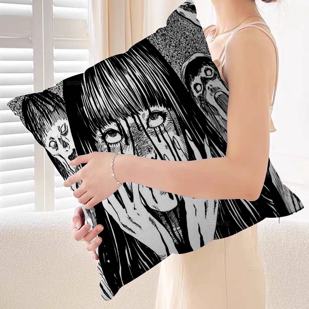 Anime Tomie Junji Ito Stitch Lucky Dragon Pillow Cover Sofa Cushion Cover Home Room Decoration Children Gift