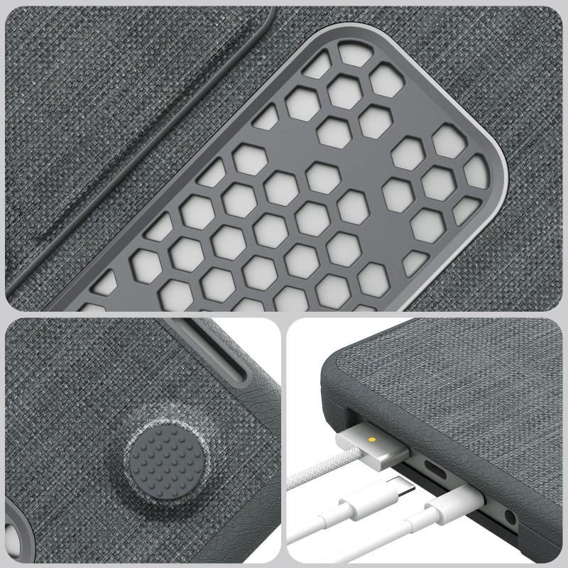 Laptop Protective Case MacBook Pro 14 Air 13.6 Fabric Hollow Heat Dissipation Shockproof Stand Function
