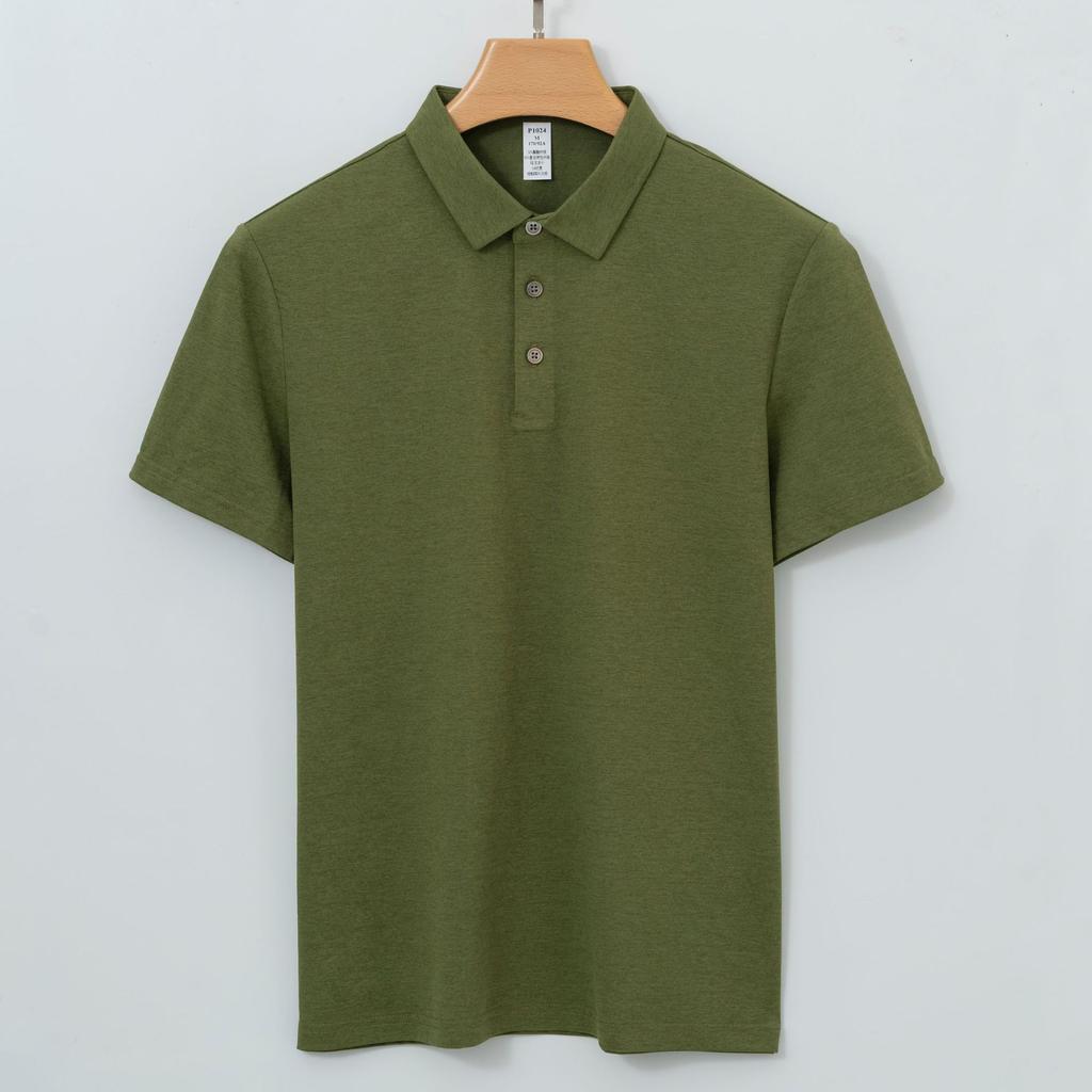 Спортивная рубашка поло с воротником-стойкой Футболка с короткими рукавами Мужская рубашка поло