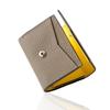 Comfortable Genuine Leather with a Mini Premium Genuine Coin Large Bill Card Compact X [GRAV] [Soft, High-Quality Two-Tone Design] Women's Tri-Fold