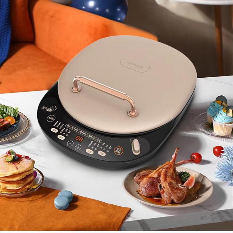 Joyoung Multi-functional Double-Sided Electric Griddle with Independent Temperature Control and Deepened Baking Pan